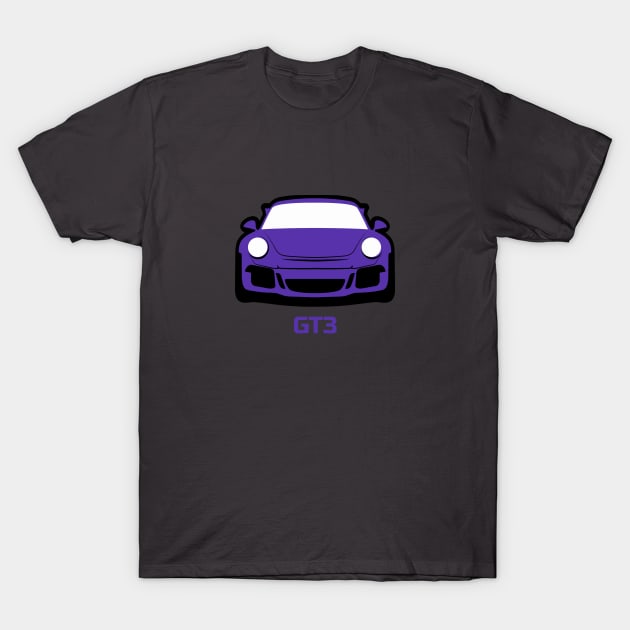 Porsche 911 GT3 Ultraviolet T-Shirt by Carsncoolstuff